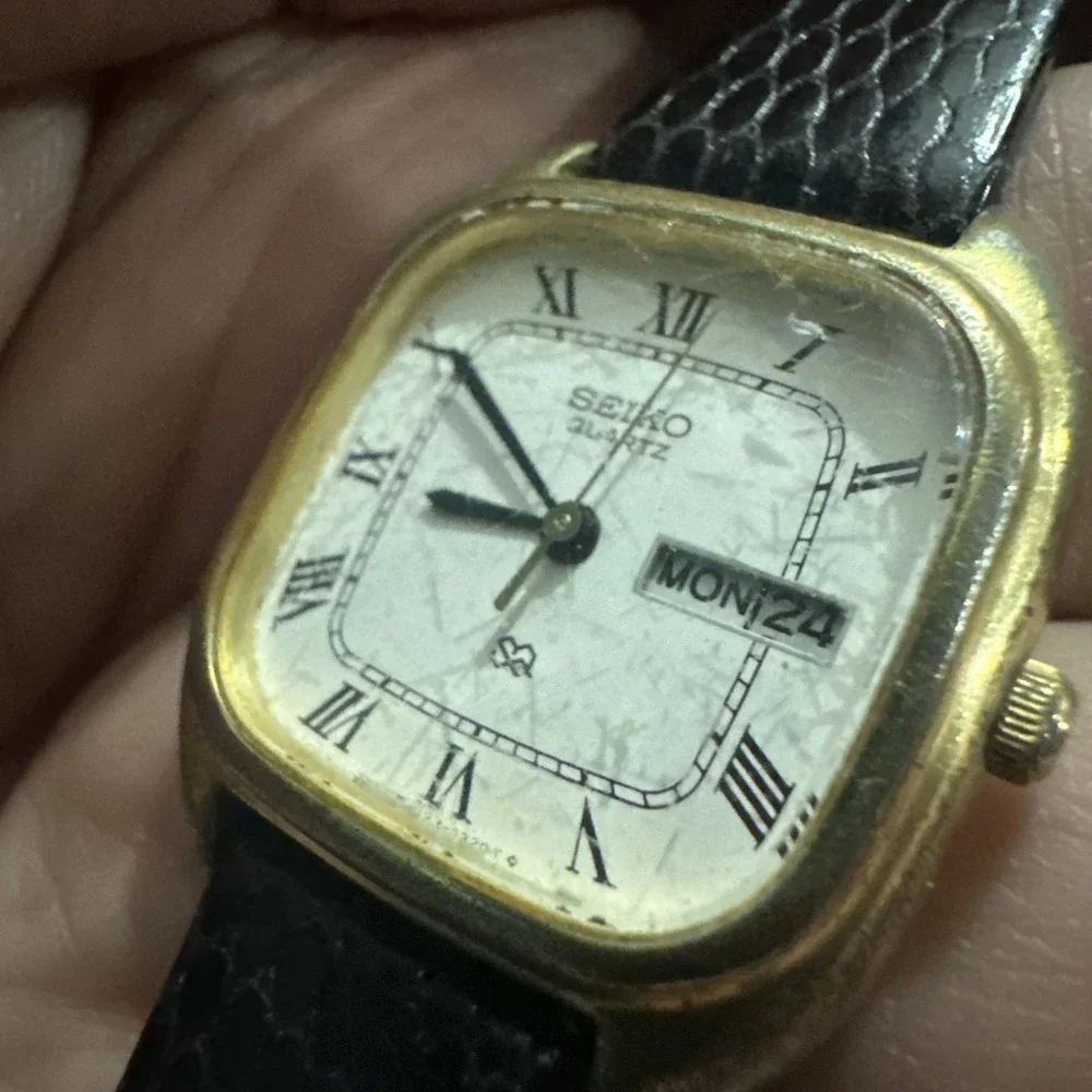 Working Vintage Seiko SQ Womens Watch Quartz 3423-5100 New Battery & Strap 24mm